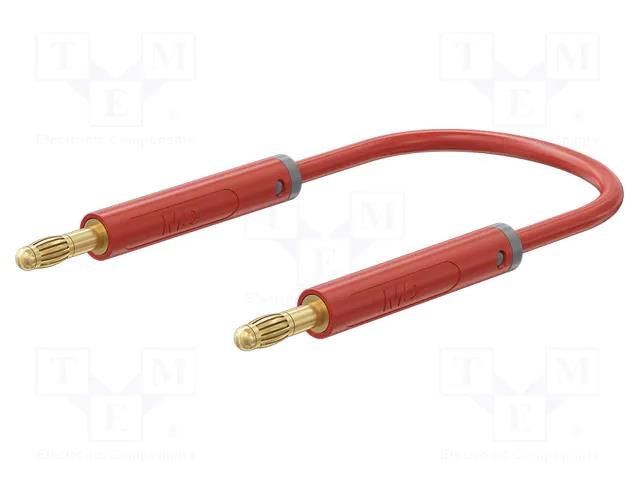 Test lead; 60VDC; 30VAC; 19A; banana plug 4mm,both sides; Len: 2m STÄUBLI AK-4A-F10-20022