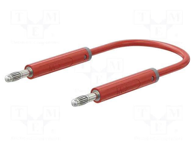 Test lead; 60VDC; 30VAC; 19A; banana plug 4mm,both sides; Len: 1m STÄUBLI AK-4N-F10-10022