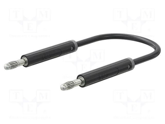 Test lead; 60VDC; 30VAC; 19A; banana plug 4mm,both sides; Len: 2m STÄUBLI AK-4N-F10-20021