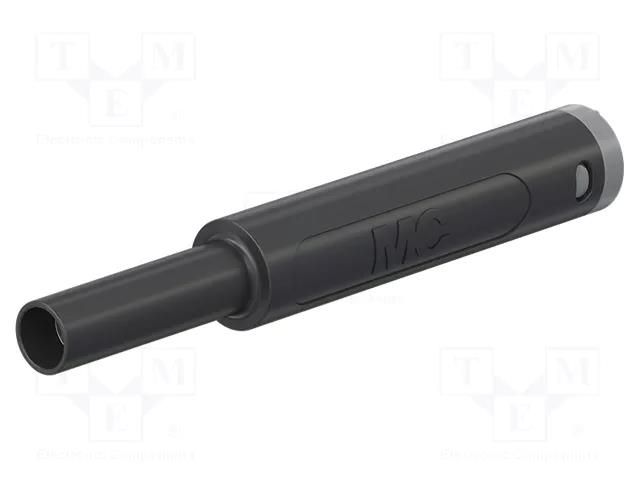 Connector: 4mm banana; socket; 32A; 1kV; L: 65mm; black; gold-plated STÄUBLI SBL-4A-46-21