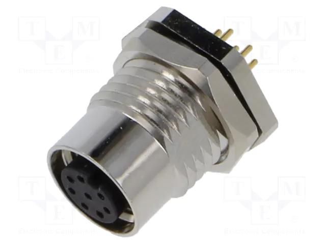 Connector: M12; socket; female; 1.5A; 30V; PIN: 8; IP67; straight LUTRONIC 1221-08-T9CP