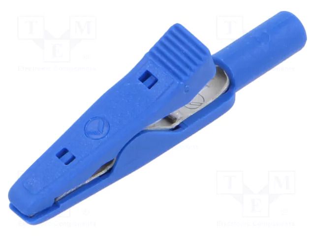 Crocodile clip; 8A; 60VDC; 30VAC; blue; Overall len: 41.5mm; MA 1 S HIRSCHMANN T&M MA1SBL
