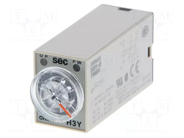 Timer; 0,5s÷10s; DPDT; 250VAC/5A; 100÷110VDC; H3Y; socket; -10÷50°C OMRON H3Y-2-110DC-10S