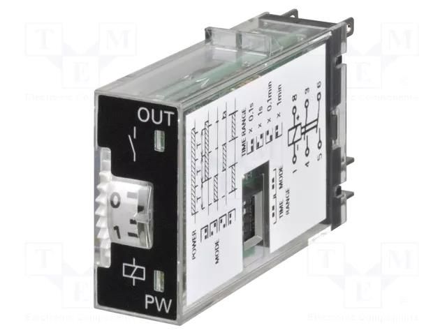 Timer; 0,1min÷10h; DPST-NO; 250VAC/3A; 24VDC; H3RN; socket; PIN: 6 OMRON H3RN-21-B/24VDC
