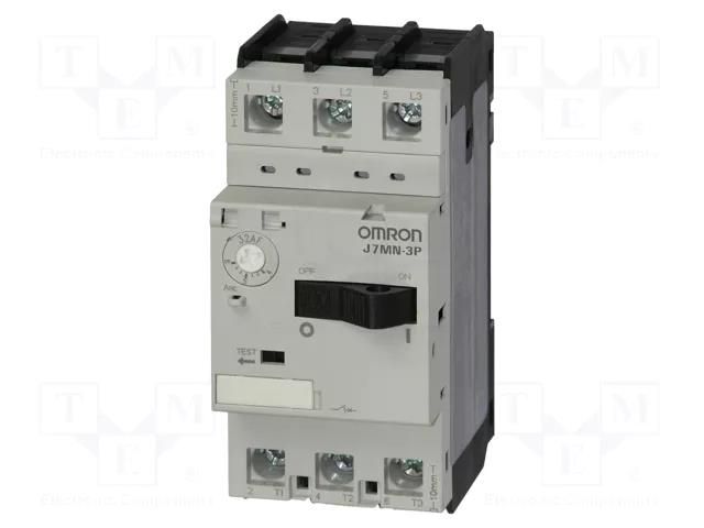 Motor breaker; 4kW; 200÷440VAC; for DIN rail mounting; IP20 OMRON J7MN-3P-10