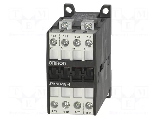 Contactor: 4-pole; NO x4; 24VDC; 18A; for DIN rail mounting; J7KN OMRON J7KNG-18-4-24D