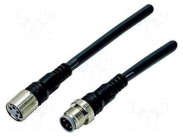 Cable: for sensors/automation; M8; PIN: 4; Smartclick; 0.2m; XS3W OMRON XS3WM42C4C2A