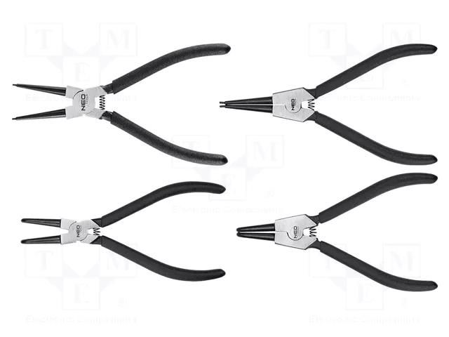Kit: pliers; for circlip; angular,straight; 4pcs. NEO TOOLS NEO-01-097