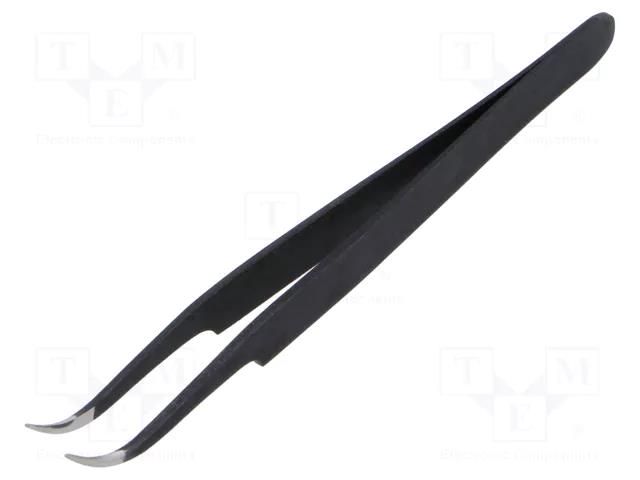 Tweezers; Blade tip shape: hook; Tweezers len: 120mm; ESD PIERGIACOMI PG-7A-SA-ESD
