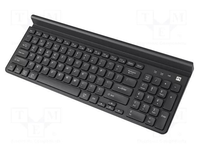 Keyboard; black; USB A; wireless,US layout; No.of butt: 108 NATEC NKL-1973