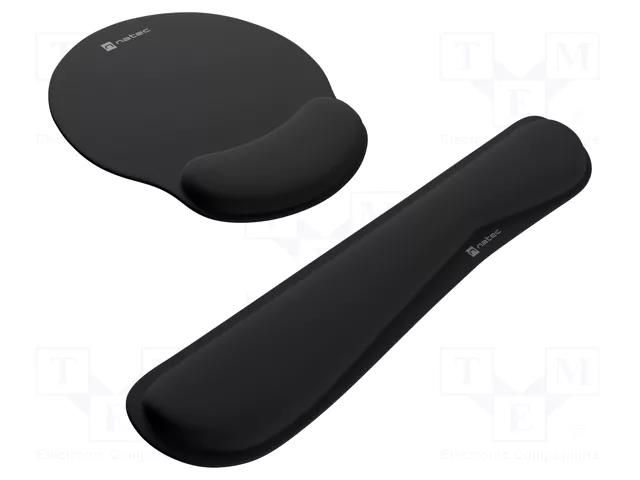 Pad; black; keyboard,mouse,wrist; Features: gel; 250x230x25mm NATEC NPF-2195