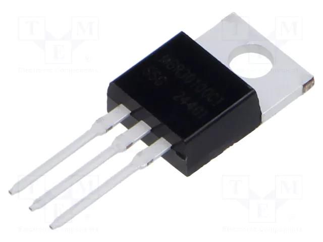 Diode: Schottky rectifying; THT; 100V; 30A; TO220AB; Ufmax: 1.05V SMC DIODE SOLUTIONS MBR30100CT-SMC