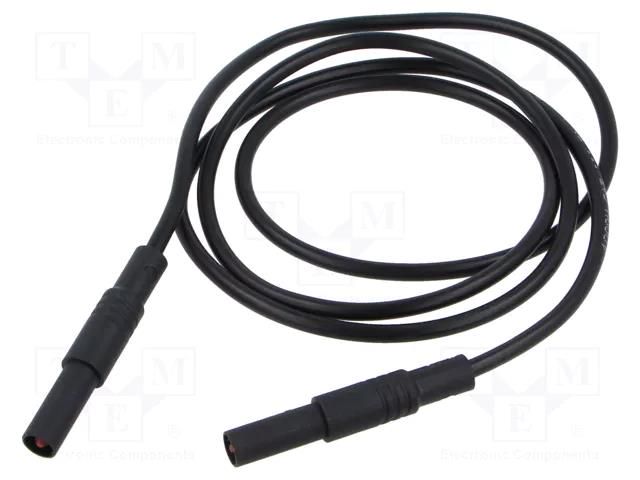Test lead; 32A; banana plug 4mm,both sides; insulated; Len: 1m HIRSCHMANN T&M MLSGG100/2.5SW