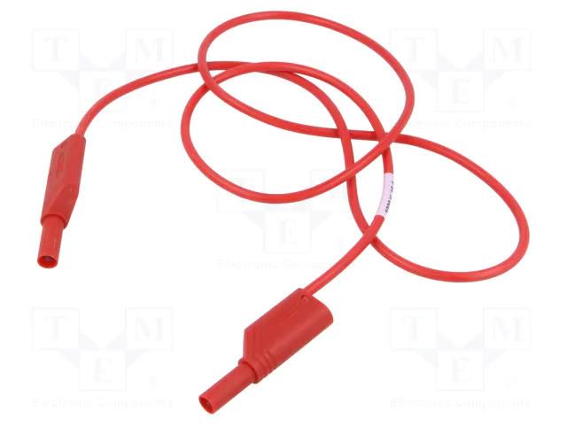 Test lead; 16A; banana plug with axial socket 4mm,both sides HIRSCHMANN T&M MLSSILWS100/1RT