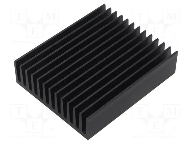 Heatsink: extruded; grilled; black; L: 100mm; W: 83mm; H: 25mm FISCHER ELEKTRONIK SK407/100/SA