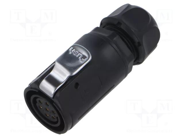 Connector: circular; plug; female; 02; 12A; 500V; PIN: 7; IP67 LUTRONIC 2640-07-T12-CB-T