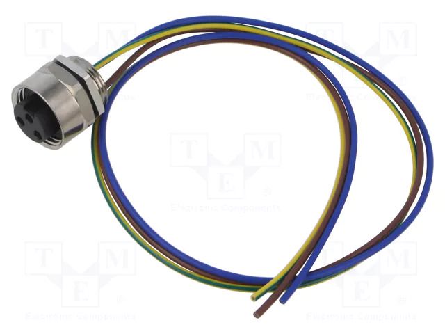 Connector: 7/8"; socket; female; PIN: 3; IP67; straight; cables; 0.5m LUTRONIC 7820-03-T13CW-05M
