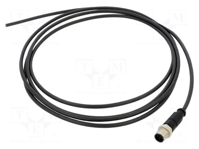 Connector: M12; plug; male; PIN: 5; straight; cables; 3m HARTING C21320000000074