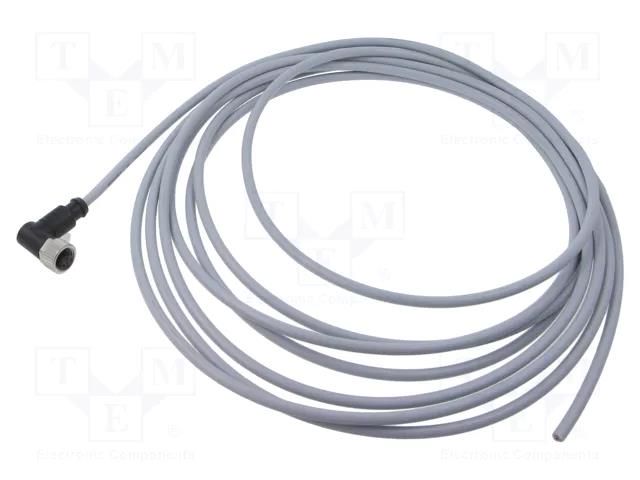 Connector: M12; plug; female; PIN: 5; angled; cables; 5m HARTING C21320000000006