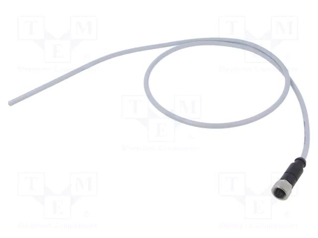 Connector: M12; plug; female; PIN: 5; straight; cables; 1m HARTING C21320000000016
