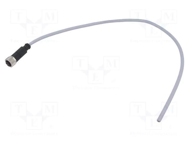 Connector: M12; plug; female; PIN: 5; straight; cables; 0.5m HARTING C21320000000018