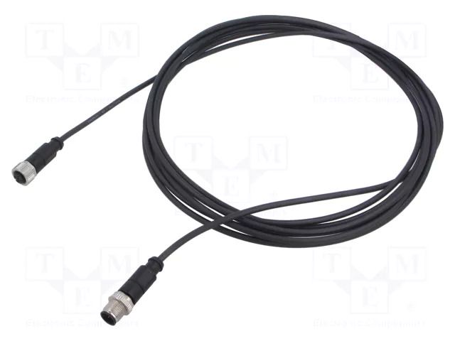 Cable: for sensors/automation; PIN: 4; plug; PUR; 5m HARTING C21320000000025