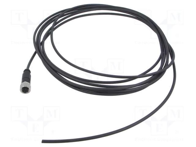 Connector: M12; plug; female; PIN: 3; straight; cables; 5m HARTING C21320000000059