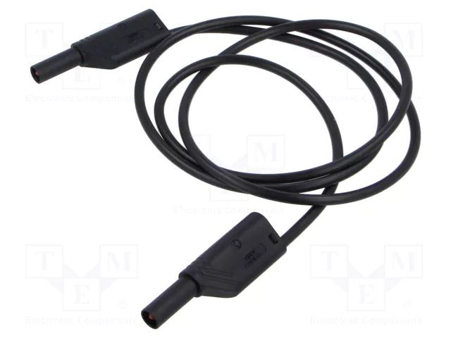 Test lead; 32A; banana plug with axial socket 4mm,both sides HIRSCHMANN T&M MLSWS100/2.5SW