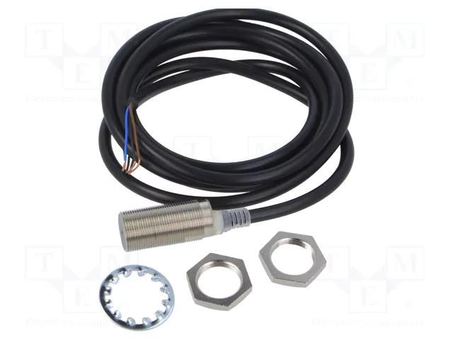 Sensor: inductive; OUT: PNP / NO; 0÷5mm; 10÷30VDC; M18; 2m; IP67 OMRON E2E-X5B1T18-2M