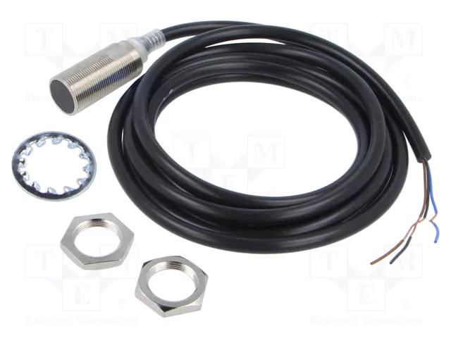 Sensor: inductive; OUT: NPN / NC; 0÷8mm; 10÷30VDC; M18; 2m; IP67 OMRON E2E-X8C218-2M