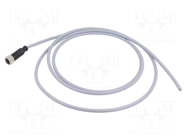 Connector: M12; plug; female; PIN: 5; straight; cables; 2m HARTING C21320000000037