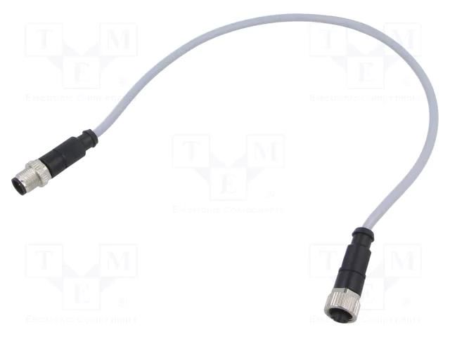 Cable: for sensors/automation; PIN: 4; plug; PVC; 0.5m HARTING C21320000000100