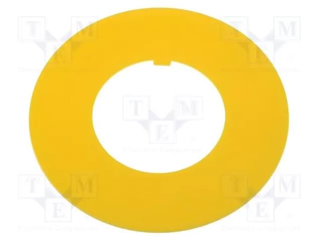 Warning plate; 30mm; Ømount.hole: 30.5mm; Ø: 60mm; PVC PROMET DR-FI30