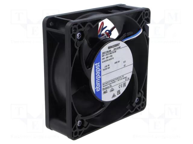 Fan: DC; axial; 24VDC; 119x119x38mm; 280m3/h; 61dBA; ball; 6000rpm EBM-PAPST DV4114/2NR