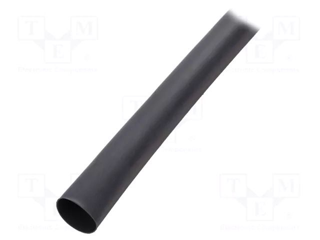 Heat shrink sleeve; dual wall,glued; 4: 1; 24mm; L: 1.2m; black TE Connectivity HTAT-24/6-0-STK