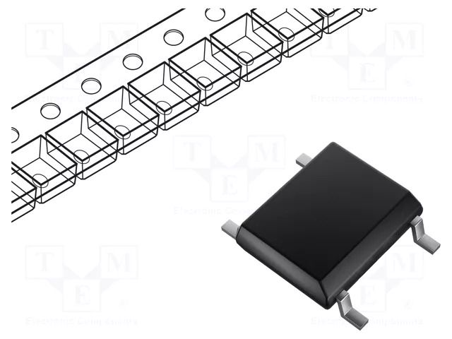 Bridge rectifier: single-phase; 200V; If: 0.5A; Ifsm: 30A; DB-1MS DC COMPONENTS B2S-DC