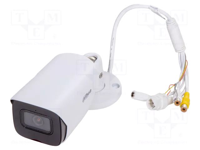 Camera: CCTV IP; Dim: 192.7x70.5x66.4mm; white-black; -40÷60°C DAHUA 6923172542076