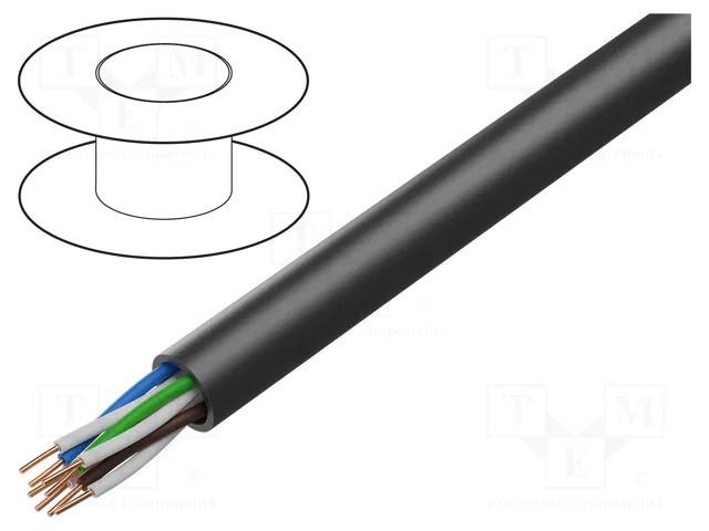 Wire; U/UTP; 4x2x24AWG; industrial Ethernet,outdoor; 5e; wire; Cu BELDEN 7918A.0101000