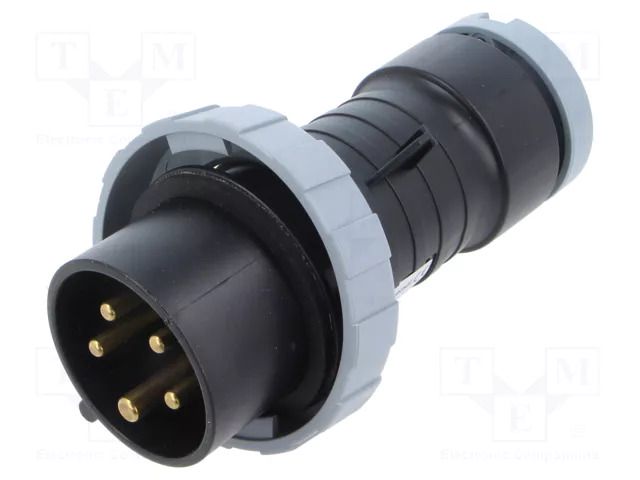 Connector: AC supply 3-phase; plug; male; PIN: 5; 16A; IP&S; IP69K AMPHENOL 2CMA166496R1000