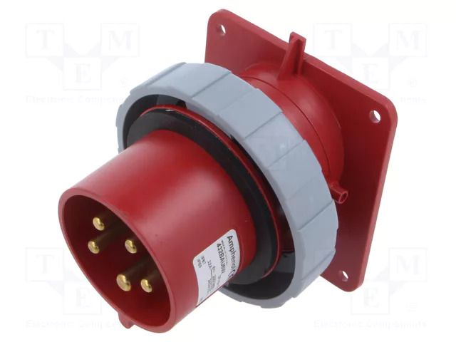 Connector: AC supply 3-phase; socket; male; 32A; 415VAC; 415V; IP&S AMPHENOL 2CMA166664R1000