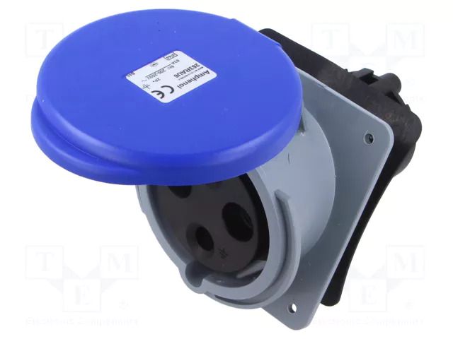 Connector: AC supply 3-phase; socket; female; 63A; 250VAC; IP&S AMPHENOL 2CMA167408R1000