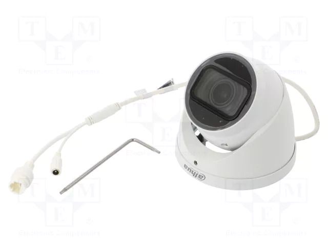 Camera: CCTV IP; Dim: Ø122x108.3mm; white-black; -30÷60°C; IP67 DAHUA 6923172581495
