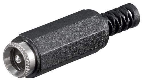 DC Jack with Cable Protector - inner diameter 2.1 mm 11633