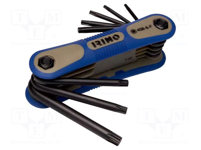 Wrench: Torx®-set; TX9,TX10,TX15,TX20,TX25,TX27,TX30,TX40 IRIMO SA.458-8-F