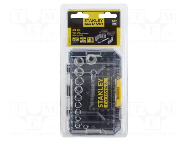 Wrench-set; 6-angles,socket spanner; Mounting: 1/4"; 37pcs. STANLEY STL-FMMT19101-0