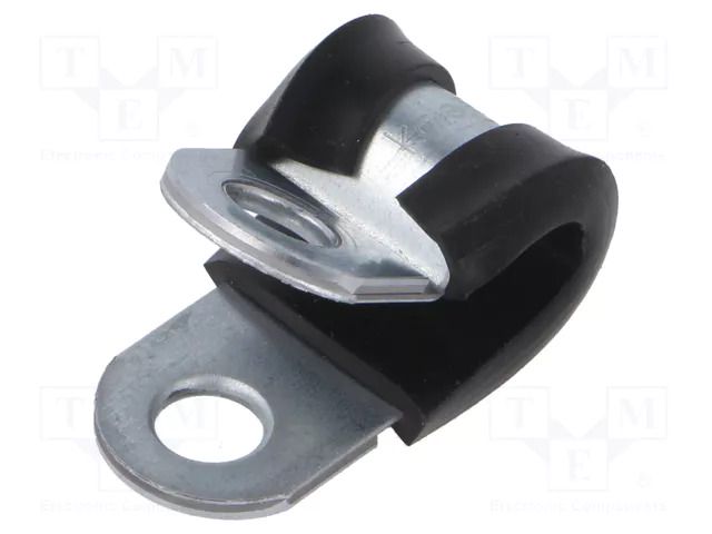Fixing clamp; ØBundle : 10mm; W: 20mm; steel; Cover material: EPDM KALE CC-D1-10X20-W1EPDM