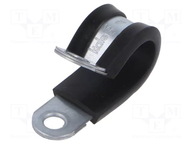 Fixing clamp; ØBundle : 19mm; W: 20mm; steel; Cover material: EPDM KALE CC-D1-19X20-W1EPDM