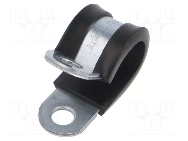 Fixing clamp; ØBundle : 17mm; W: 20mm; steel; Cover material: EPDM KALE CC-D1-17X20-W1EPDM