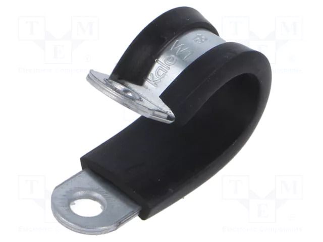 Fixing clamp; ØBundle : 18mm; W: 15mm; steel; Cover material: EPDM KALE CC-D1-18X15-W1EPDM