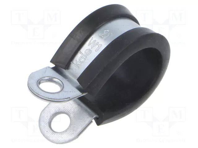 Fixing clamp; ØBundle : 21mm; W: 15mm; steel; Cover material: EPDM KALE CC-E1-21X15-W1EPDM